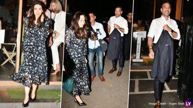 Karisma Kapoor and Ex-Husband Sunjay Kapur Clicked Exiting Restaurant Post Dinner (Watch Video)